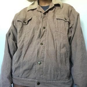 Courdroy jacket with fur